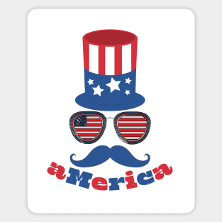 4th of July American Independence Day Sticker